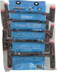 Eklind - 11 Piece T-Handle Hex Key Set - Exact Tool & Supply