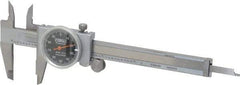 Fowler - 0" to 4" Range, 0.001" Graduation, 0.1" per Revolution, Dial Caliper - Black Face, 1.18" Jaw Length - Exact Tool & Supply