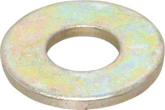 Value Collection - 5/16" Screw, Grade SAE 1035-1050 Alloy Steel USS Flat Washer - 0.37" ID x 0.905" OD, 0.104" Thick, Zinc Yellow Dichromate Finish - Exact Tool & Supply
