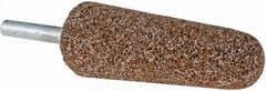 Norton - 1" Head Diam x 2-3/4" Thickness, A3, Tree End, Aluminum Oxide Mounted Point - Brown, Very Coarse Grade, 36 Grit, 15,530 RPM - Exact Tool & Supply