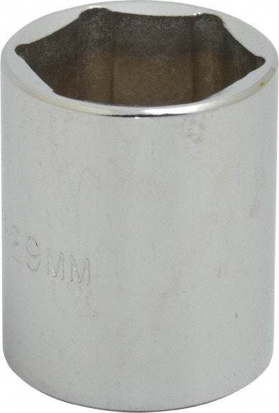 Proto - 1/2" Drive, Standard Hand Socket - 6 Points, 1-3/4" OAL, Chrome Finish - Exact Tool & Supply