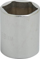 Proto - 1/2" Drive, Standard Hand Socket - 6 Points, 1-3/4" OAL, Chrome Finish - Exact Tool & Supply