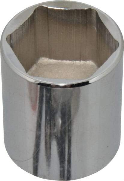 Proto - 1/2" Drive, Standard Hand Socket - 6 Points, 1-3/4" OAL, Chrome Finish - Exact Tool & Supply