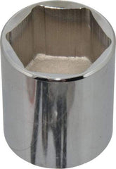 Proto - 1/2" Drive, Standard Hand Socket - 6 Points, 1-3/4" OAL, Chrome Finish - Exact Tool & Supply