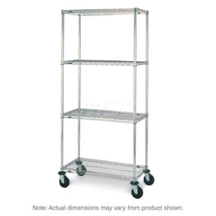 Metro - Carts; Type: Wire ; Load Capacity (Lb.): 600.000 ; Number of Shelves: 4 ; Width (Inch): 23-3/16 ; Length (Inch): 62 ; Height (Inch): 67-7/8 - Exact Tool & Supply