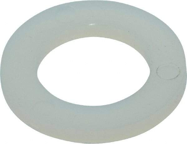 Made in USA - 3/8" Screw, Grade 6/6 Nylon Standard Flat Washer - 9.65mm ID x 5/8" OD, 1.57mm Thick - Exact Tool & Supply