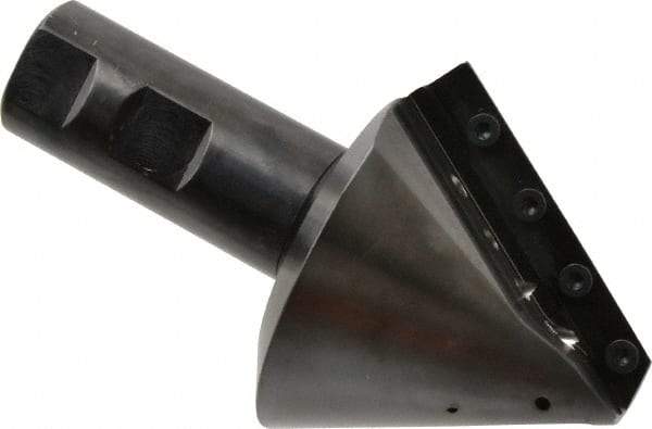 Cutting Tool Technologies - 60° Included Angle, 2.82" Max Cut Diam, 2.82mm Body Diam, 1" Shank Diam, Indexable Countersink - 2.01" LOC, 8 Square Inserts, SPEH 322 Insert Style, Positive Rake, Series PLC - Exact Tool & Supply