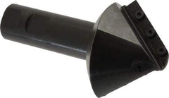 Cutting Tool Technologies - 82° Included Angle, 2.82" Max Cut Diam, 2.82mm Body Diam, 1" Shank Diam, Indexable Countersink - 1.33" LOC, 6 Square Inserts, SPEH 322 Insert Style, Positive Rake, Series PLC - Exact Tool & Supply