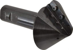 Cutting Tool Technologies - 82° Included Angle, 2.82" Max Cut Diam, 2.82mm Body Diam, 1" Shank Diam, Indexable Countersink - 1.33" LOC, 6 Square Inserts, SPEH 322 Insert Style, Positive Rake, Series PLC - Exact Tool & Supply