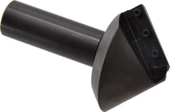 Cutting Tool Technologies - 90° Included Angle, 2.98" Max Cut Diam, 2.98mm Body Diam, 1" Shank Diam, Indexable Countersink - 1.23" LOC, 6 Square Inserts, SNMG 322 Insert Style, Negative Rake, Series NLC - Exact Tool & Supply
