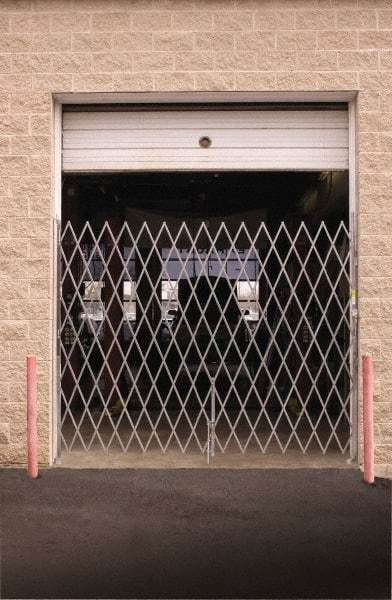 Illinois Engineered Products - 90" High Single Folding Gate - Galvanized Steel, Silver - Exact Tool & Supply