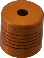 Lovejoy - 1/8" Max Bore Diam, Flexible Screw Hub Coupling - 1/2" OD, 1/2" OAL, Anodized Aluminum - Exact Tool & Supply