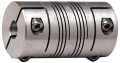 Lovejoy - 1/2" Max Bore Diam, Flexible Clamp Hub Coupling - 1" OD, 1-1/2" OAL, Anodized Aluminum - Exact Tool & Supply