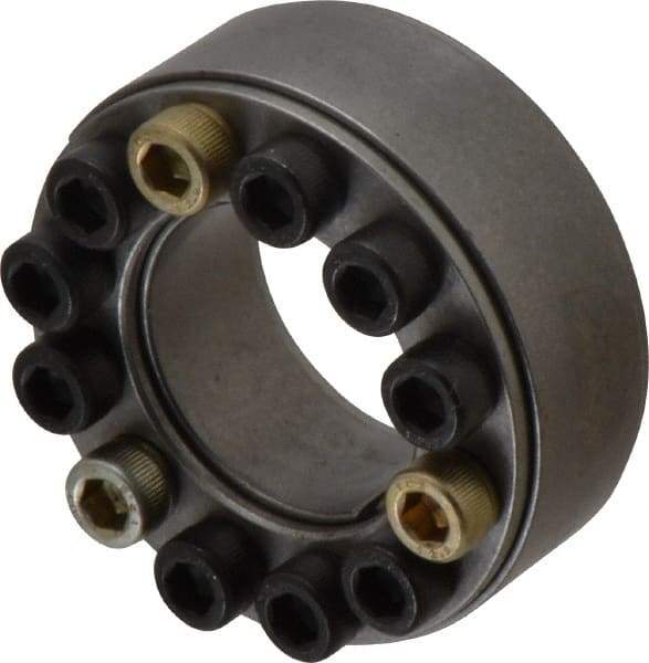 Climax Metal Products - M6 Thread, 1-1/4" Bore Diam, 2.362" OD, Shaft Locking Device - 12 Screws, 10,703 Lb Axial Load, 2.362" OAW, 0.669" Thrust Ring Width, 557 Ft/Lb Max Torque - Exact Tool & Supply