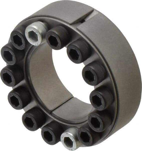 Climax Metal Products - M6 Thread, 1-1/2" Bore Diam, 2.559" OD, Shaft Locking Device - 14 Screws, 12,486 Lb Axial Load, 2.559" OAW, 0.669" Thrust Ring Width, 780 Ft/Lb Max Torque - Exact Tool & Supply