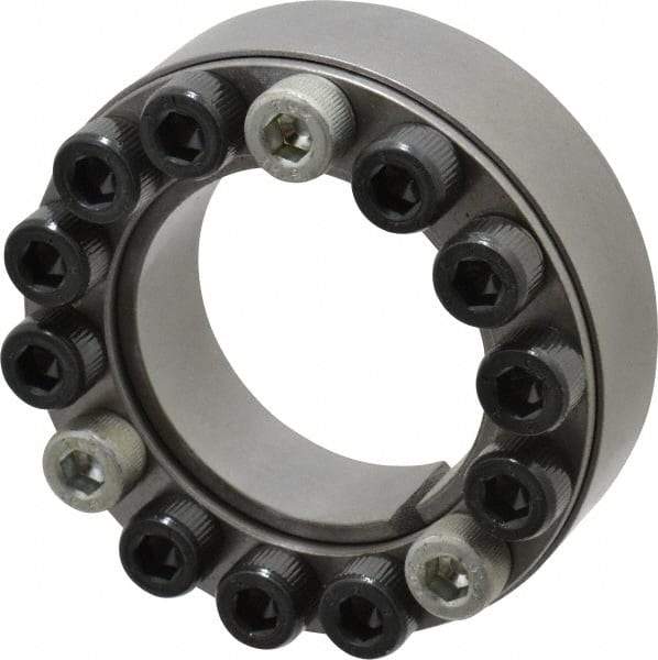 Climax Metal Products - M8 Thread, 2" Bore Diam, 3.346" OD, Shaft Locking Device - 14 Screws, 22,991 Lb Axial Load, 3.346" OAW, 0.787" Thrust Ring Width - Exact Tool & Supply