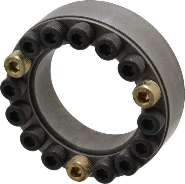 Climax Metal Products - M8 Thread, 2-7/16" Bore Diam, 3.74" OD, Shaft Locking Device - 16 Screws, 26,275 Lb Axial Load, 3.74" OAW, 0.787" Thrust Ring Width - Exact Tool & Supply