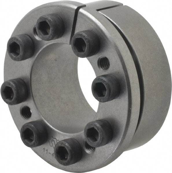 Climax Metal Products - M6 Thread, 1-3/8" Bore Diam, 2.362" OD, Shaft Locking Device - 8 Screws, 10,024 Lb Axial Load, 2.618" OAW, 0.669" Thrust Ring Width, 574 Ft/Lb Max Torque - Exact Tool & Supply