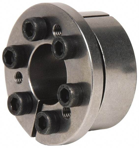 Climax Metal Products - M6 Thread, 1-3/16" Bore Diam, 2.165" OD, Shaft Locking Device - 6 Screws, 7,518 Lb Axial Load, 2.421" OAW, 0.669" Thrust Ring Width, 372 Ft/Lb Max Torque - Exact Tool & Supply