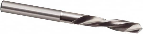 Micro Drill Bit: 0.0346″ Dia, 118 °, Cobalt Bright/Uncoated, LH Cut, Spiral Flute, Oversized Shank, Series 303