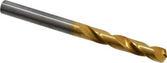 Guhring - Letter I 140° Solid Carbide Jobber Drill - TiN Finish, Right Hand Cut, Spiral Flute, Straight Shank, 83mm OAL, SU Point - Exact Tool & Supply