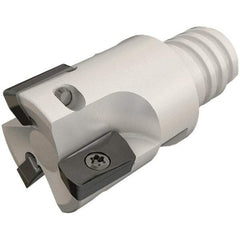 Iscar - 1/2" Cut Diam, 0.303" Max Depth of Cut, 0.65" OAL, Indexable Square Shoulder End Mill - HP ANKT 0702.. Inserts, T08 Modular Connection, 90° Lead Angle, Series Heliplus, Multimaster - Exact Tool & Supply