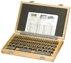 Fowler - 81 Piece, 0.05 to 4", Grade AS-1, Steel Gage Block Set - Square - Exact Tool & Supply