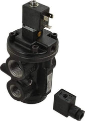 Norgren - 4.6 CV Rate, 1/2" NPT Inlet 1/2 Basic Valves - 1/2" NPT Inlet, Poppet Valve, Solenoid Actuator - Exact Tool & Supply