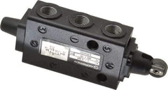 Norgren - 0.34 CV Rate, 1/8" NPT Inlet 5/2 Super Mechanical Valve - 1/8" NPT Inlet, Packed Spool Valve, Roller Actuator - Exact Tool & Supply