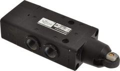 Norgren - 0.98 CV Rate, 1/4" NPT Inlet 5/2 Super Mechanical Valve - 1/4" NPT Inlet, Packed Spool Valve, Roller Actuator - Exact Tool & Supply