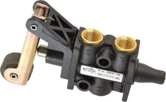 Norgren - 0.34 CV Rate, 1/8" NPT Inlet 3/2 Super Mechanical Valve - 1/8" NPT Inlet, Packed Spool Valve, Roller Lever Actuator - Exact Tool & Supply