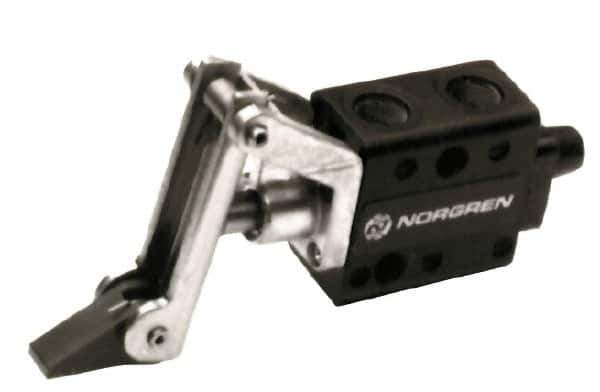 Norgren - 0.34 CV Rate, 1/8" NPT Inlet 5/2 Super Mechanical Valve - 1/8" NPT Inlet, Packed Spool Valve, One Way, Trip Actuator - Exact Tool & Supply