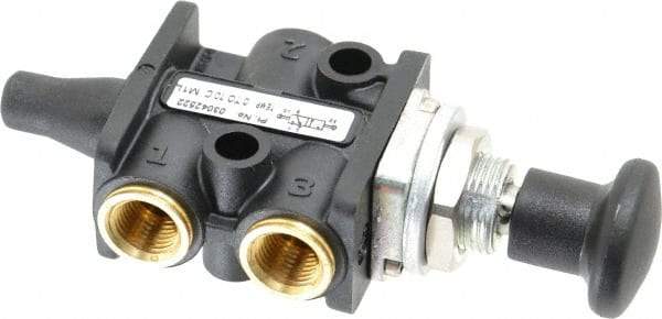 Norgren - 1/8" NPT Packed Spool Valve - Knob Type & 0.34 CV Rate - Exact Tool & Supply