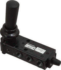 Norgren - 1/8" NPT Packed Spool Valve - Lever Type, Lever Activation & 0.34 CV Rate - Exact Tool & Supply