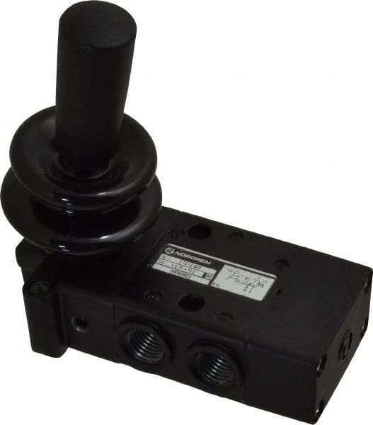 Norgren - 1/4" NPT Packed Spool Valve - Lever Type, Spring Activation & 0.98 CV Rate - Exact Tool & Supply