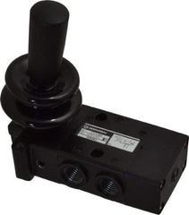 Norgren - 1/4" NPT Packed Spool Valve - Lever Type, Spring Activation & 0.98 CV Rate - Exact Tool & Supply