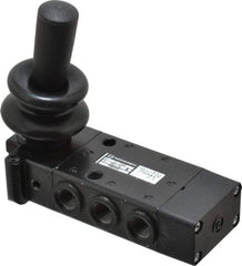 Norgren - 1/4" NPT Packed Spool Valve - Lever Type, Spring Activation & 0.98 CV Rate - Exact Tool & Supply