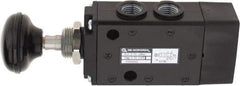 Norgren - 1/4" NPT Packed Spool Valve - Button Type, Spring Activation & 0.98 CV Rate - Exact Tool & Supply