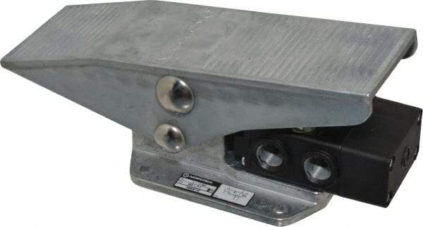 Norgren - 1/4" NPT Packed Spool Valve - 3-Way, Pedal Type, Spring Activation & 0.98 CV Rate - Exact Tool & Supply