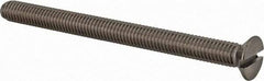 Value Collection - M6x1.00 Metric Coarse, 75mm OAL Slotted Drive Machine Screw - Flat Head, Grade 18-8 & A2 Stainless Steel, Uncoated, Without Washer - Exact Tool & Supply