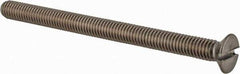 Value Collection - M6x1.00 Metric Coarse, 80mm OAL Slotted Drive Machine Screw - Flat Head, Grade 18-8 & A2 Stainless Steel, Uncoated, Without Washer - Exact Tool & Supply