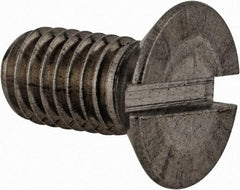 Value Collection - M8x1.25 Metric Coarse, 16mm OAL Slotted Drive Machine Screw - Flat Head, Grade 18-8 & A2 Stainless Steel, Uncoated, Without Washer - Exact Tool & Supply
