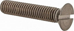 Value Collection - M8x1.25 Metric Coarse, 40mm OAL Slotted Drive Machine Screw - Flat Head, Grade 18-8 & A2 Stainless Steel, Uncoated, Without Washer - Exact Tool & Supply