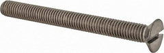 Value Collection - M8x1.25 Metric Coarse, 80mm OAL Slotted Drive Machine Screw - Flat Head, Grade 18-8 & A2 Stainless Steel, Uncoated, Without Washer - Exact Tool & Supply