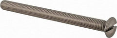 Value Collection - M8x1.25 Metric Coarse, 100mm OAL Slotted Drive Machine Screw - Flat Head, Grade 18-8 & A2 Stainless Steel, Uncoated, Without Washer - Exact Tool & Supply