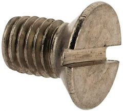 Value Collection - M10x1.50 Metric Coarse, 16mm OAL Slotted Drive Machine Screw - Flat Head, Grade 18-8 & A2 Stainless Steel, Uncoated, Without Washer - Exact Tool & Supply