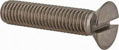 Value Collection - M10x1.50 Metric Coarse, 45mm OAL Slotted Drive Machine Screw - Flat Head, Grade 18-8 & A2 Stainless Steel, Uncoated, Without Washer - Exact Tool & Supply
