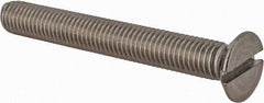 Value Collection - M10x1.50 Metric Coarse, 80mm OAL Slotted Drive Machine Screw - Flat Head, Grade 18-8 & A2 Stainless Steel, Uncoated, Without Washer - Exact Tool & Supply