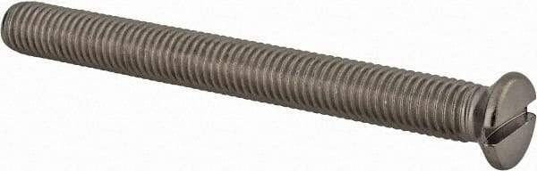 Value Collection - M10x1.50 Metric Coarse, 100mm OAL Slotted Drive Machine Screw - Flat Head, Grade 18-8 & A2 Stainless Steel, Uncoated, Without Washer - Exact Tool & Supply