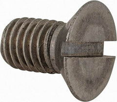 Value Collection - M12x1.75 Metric Coarse, 20mm OAL Slotted Drive Machine Screw - Flat Head, Grade 18-8 & A2 Stainless Steel, Uncoated, Without Washer - Exact Tool & Supply